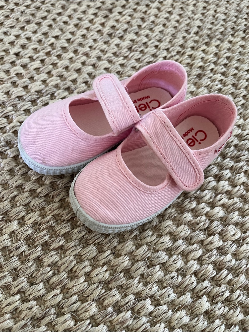 Toddler Pink Mary Jane Canvas Shoes - Cienta